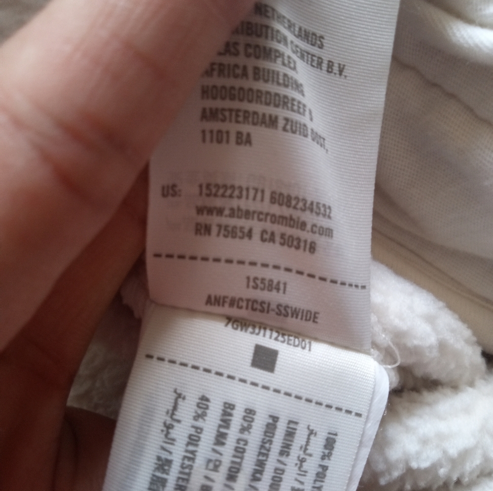 Abercrombie & Fitch Asymmetrical Snap-Up Fleece Jacket Pink White Size Small - Picture 8 of 12